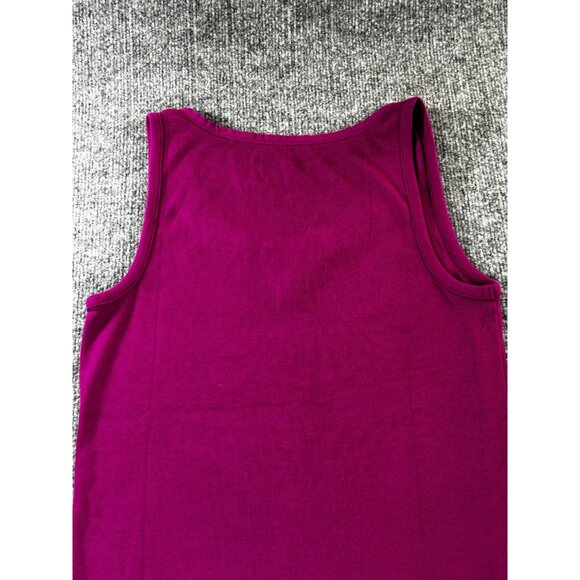 Eddie Bauer Tank Top Women's Medium fuchsia ruffled top - Picture 9 of 9